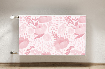 Magnetisk radiatorkåpa Rosa vallmo