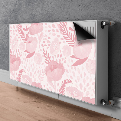 Magnetisk radiatorkåpa Rosa vallmo