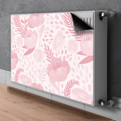 Magnetisk radiatorkåpa Rosa vallmo