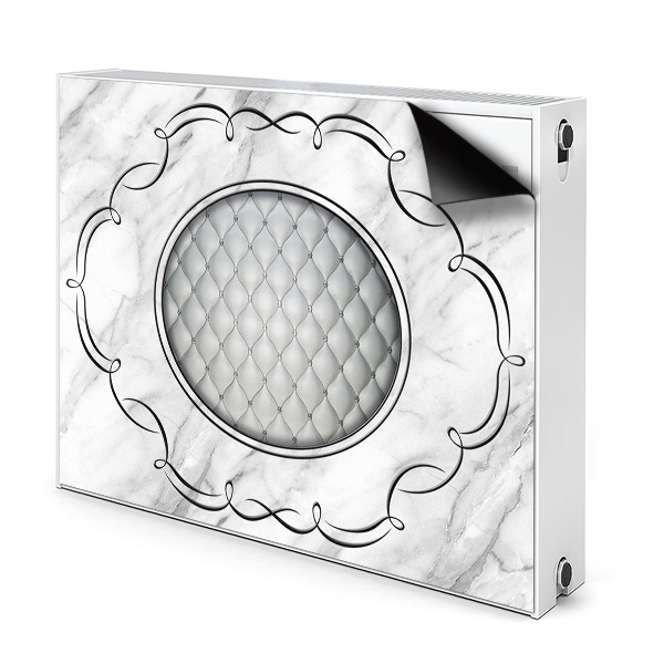 Magnetisk radiatorkåpa Quiltat mönster på marmor