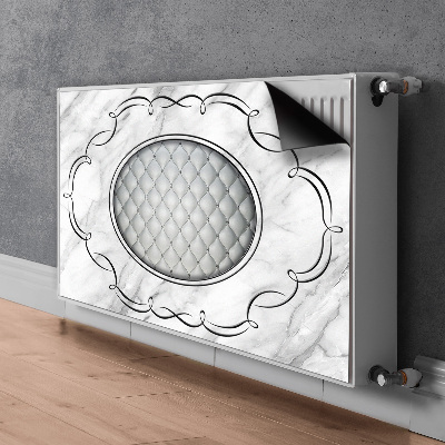 Magnetisk radiatorkåpa Quiltat mönster på marmor