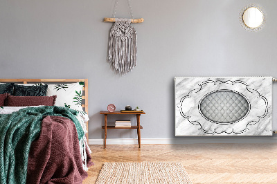 Magnetisk radiatorkåpa Quiltat mönster på marmor