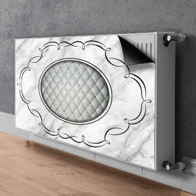 Magnetisk radiatorkåpa Quiltat mönster på marmor