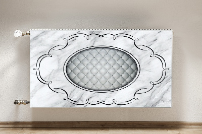 Magnetisk radiatorkåpa Quiltat mönster på marmor