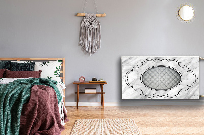 Magnetisk radiatorkåpa Quiltat mönster på marmor