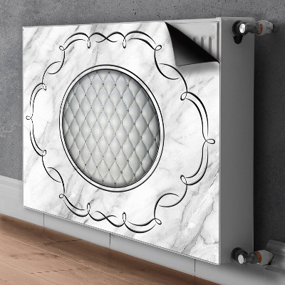 Magnetisk radiatorkåpa Quiltat mönster på marmor