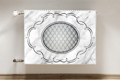 Magnetisk radiatorkåpa Quiltat mönster på marmor