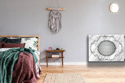 Magnetisk radiatorkåpa Quiltat mönster på marmor