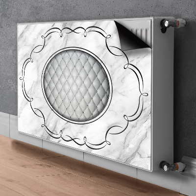 Magnetisk radiatorkåpa Quiltat mönster på marmor