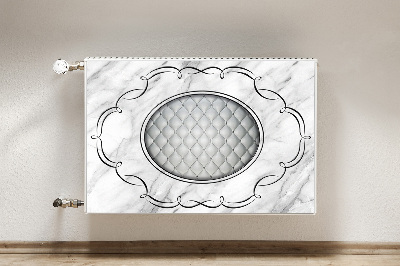 Magnetisk radiatorkåpa Quiltat mönster på marmor