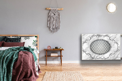 Magnetisk radiatorkåpa Quiltat mönster på marmor