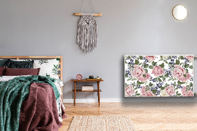 Magnetisk radiatorkåpa Akvarell rosor