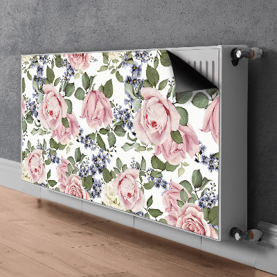 Magnetisk radiatorkåpa Akvarell rosor
