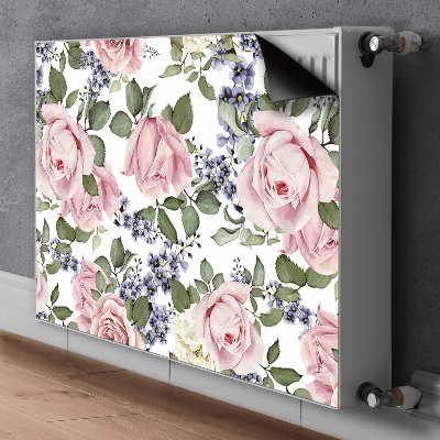 Magnetisk radiatorkåpa Akvarell rosor