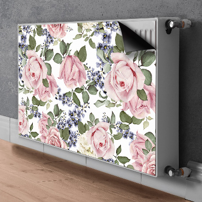 Magnetisk radiatorkåpa Akvarell rosor