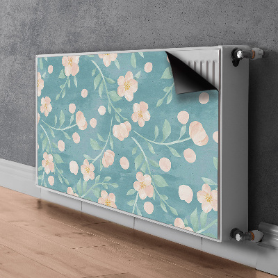 Magnetisk radiatorkåpa Pastellblommor
