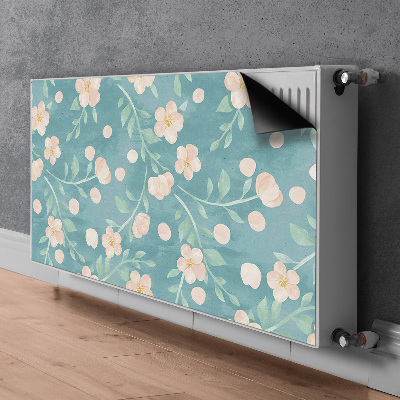 Magnetisk radiatorkåpa Pastellblommor