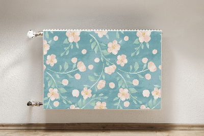 Magnetisk radiatorkåpa Pastellblommor