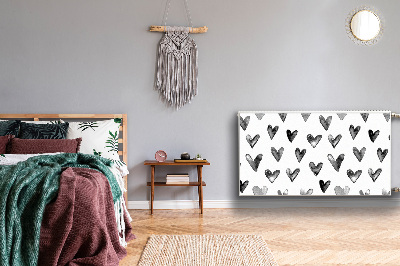 Magnetiskt radiatorskydd Målade hjärtan