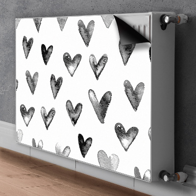 Magnetiskt radiatorskydd Målade hjärtan