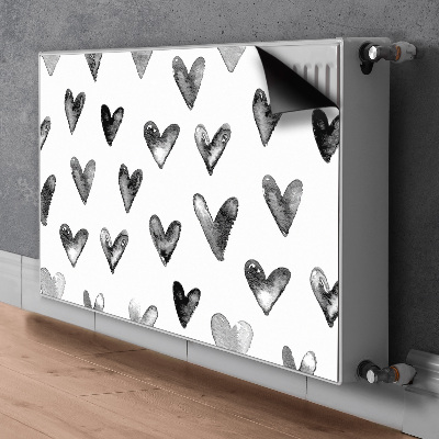 Magnetiskt radiatorskydd Målade hjärtan