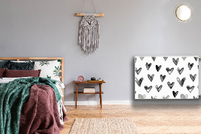 Magnetiskt radiatorskydd Målade hjärtan