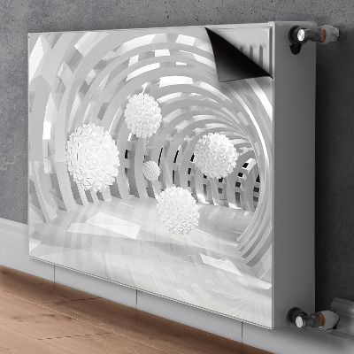 Magnetisk radiatorkåpa Abstrakt 3d tunnel