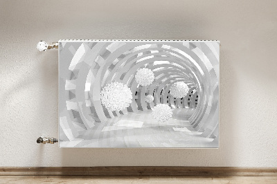 Magnetisk radiatorkåpa Abstrakt 3d tunnel