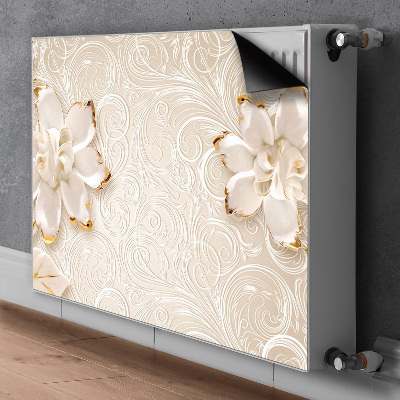 Magnetisk radiatorkåpa Blommig grafik