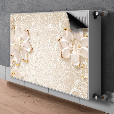 Magnetisk radiatorkåpa Blommig grafik