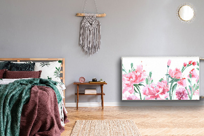 Magnetiskt radiatorskydd Rosa blommor