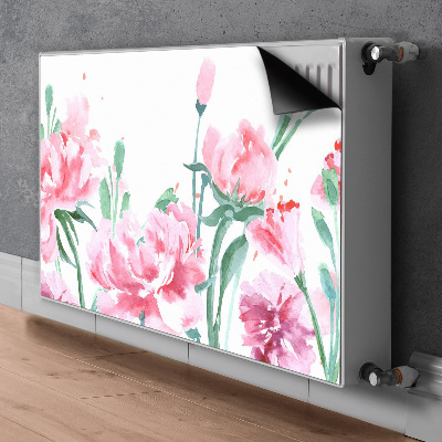Magnetiskt radiatorskydd Rosa blommor