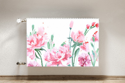 Magnetiskt radiatorskydd Rosa blommor