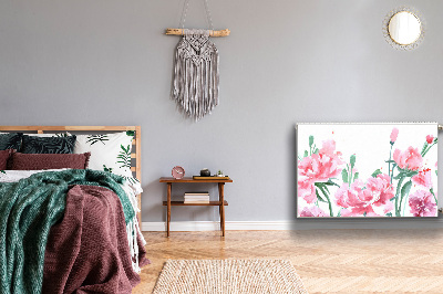 Magnetiskt radiatorskydd Rosa blommor