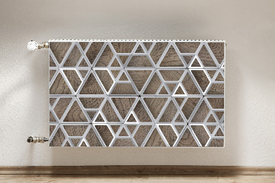 Magnetisk radiatorkåpa Metallmönster på trä