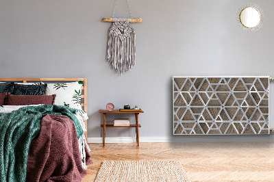 Magnetisk radiatorkåpa Metallmönster på trä
