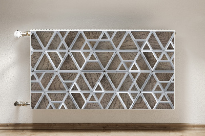 Magnetisk radiatorkåpa Metallmönster på trä