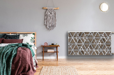 Magnetisk radiatorkåpa Metallmönster på trä