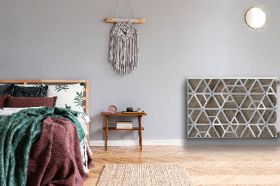 Magnetisk radiatorkåpa Metallmönster på trä