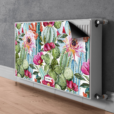 Magnetiskt radiatorskydd Färgglada kaktusar