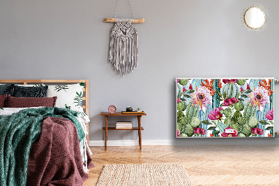 Magnetiskt radiatorskydd Färgglada kaktusar
