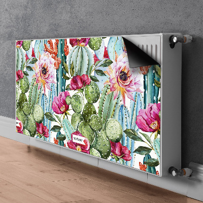 Magnetiskt radiatorskydd Färgglada kaktusar