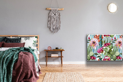 Magnetiskt radiatorskydd Färgglada kaktusar