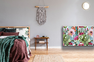 Magnetiskt radiatorskydd Färgglada kaktusar