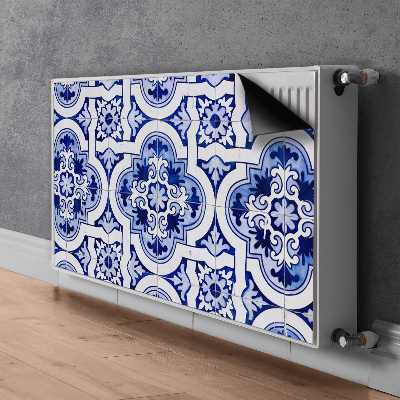 Magnetiskt radiatorskydd Blå kakel