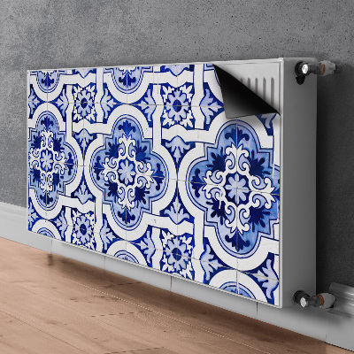 Magnetiskt radiatorskydd Blå kakel