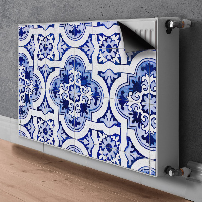 Magnetiskt radiatorskydd Blå kakel