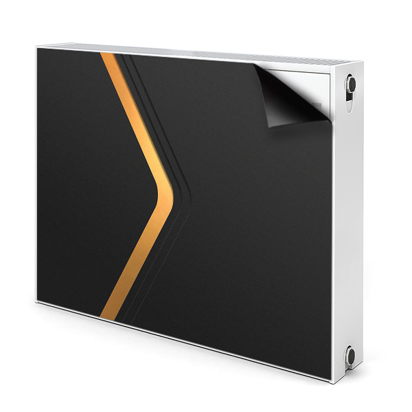 Magnetisk radiatorkåpa Elegant svart grafik