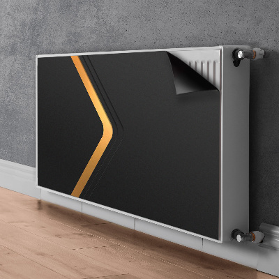 Magnetisk radiatorkåpa Elegant svart grafik