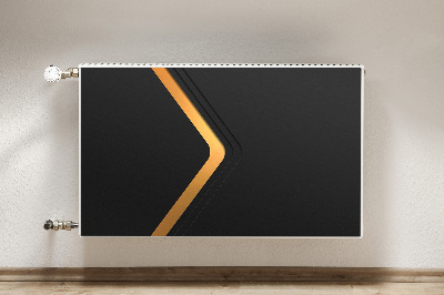 Magnetisk radiatorkåpa Elegant svart grafik